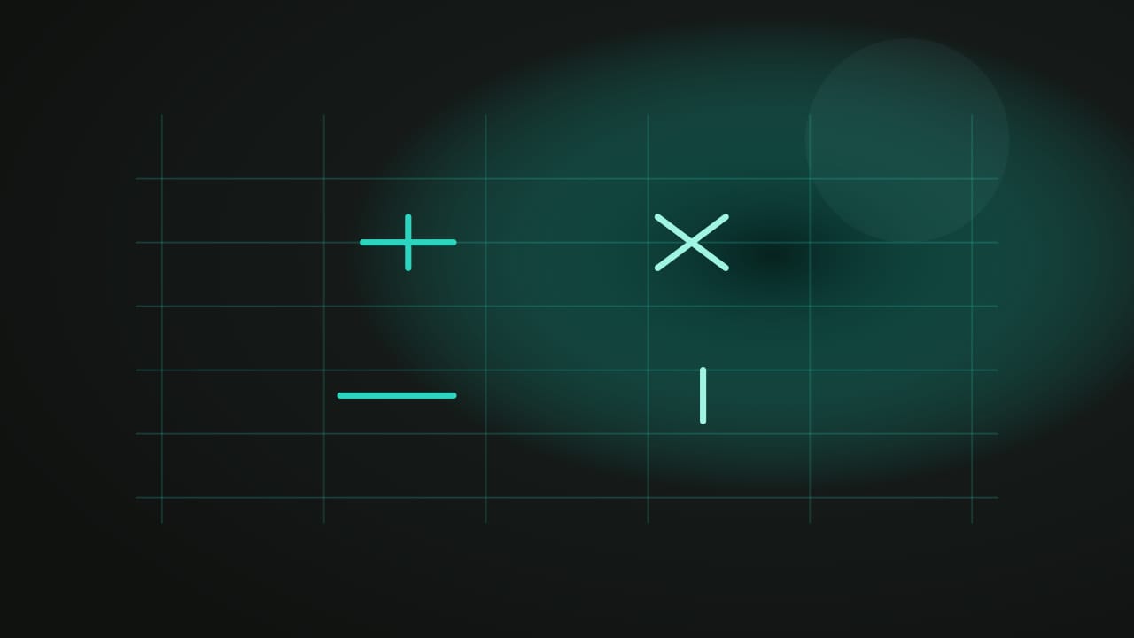 A dark lattice with four thin cyan beacon marks and numbered coverage counts