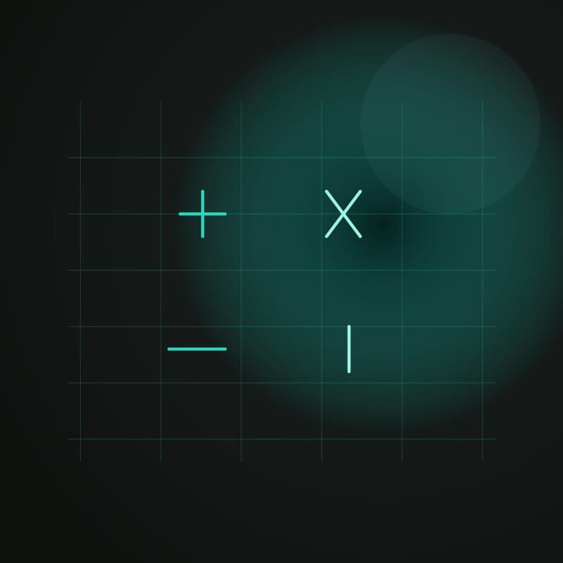 A dark lattice with four thin cyan beacon marks and numbered coverage counts