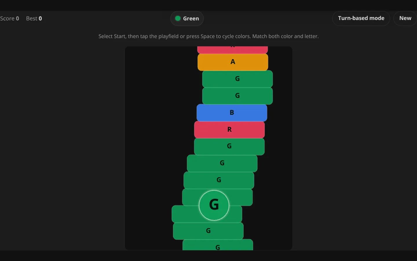 Color Flip displays a labeled four-color tile grid with stepping controls.