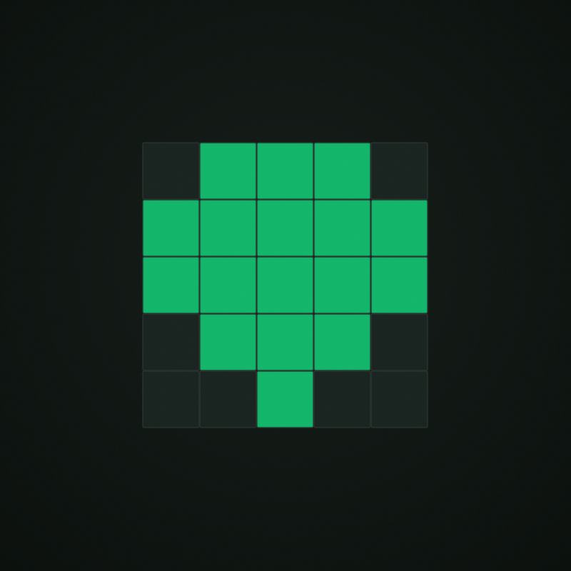 A nonogram grid with clues and partially revealed pixel art